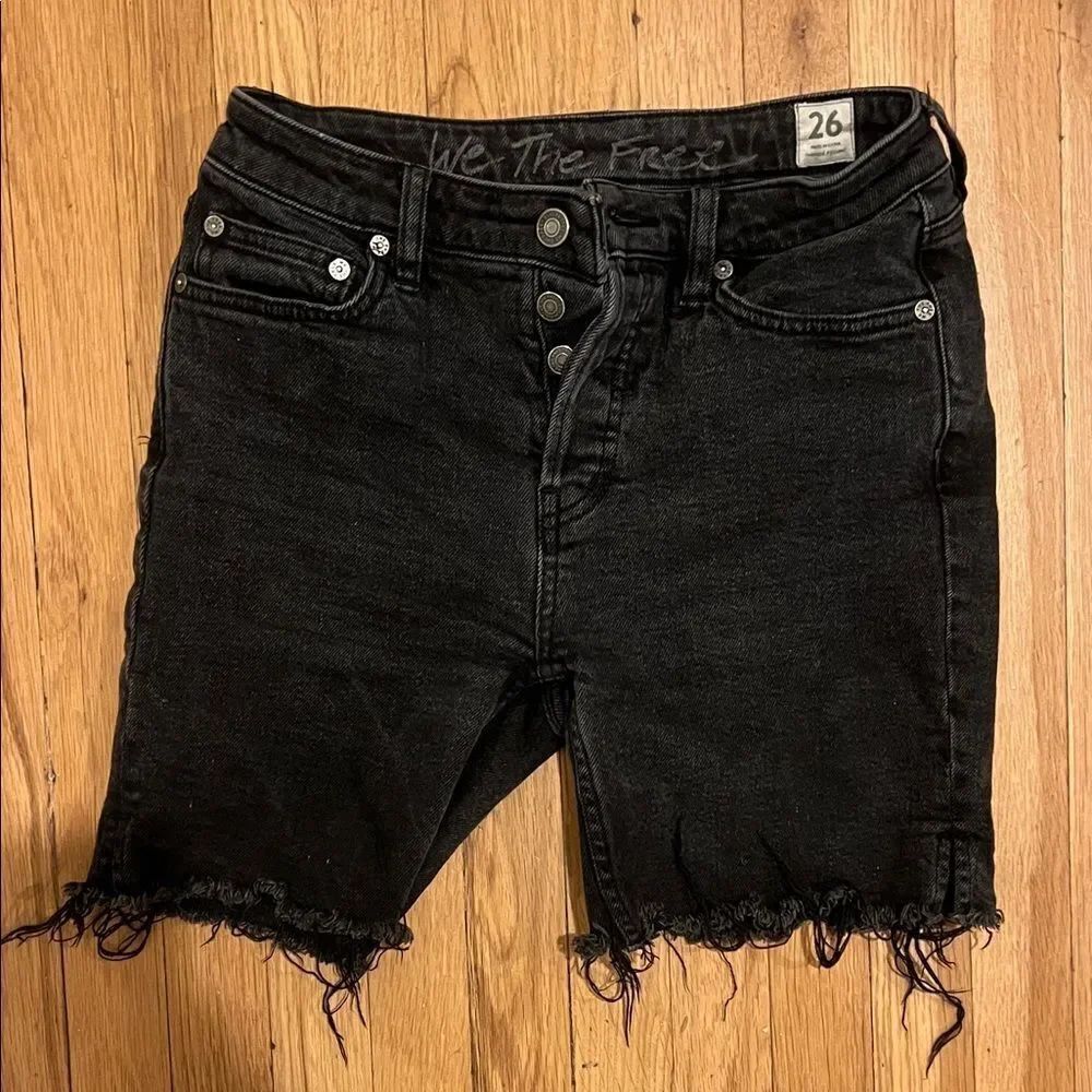 Free people Black Denim Shorts